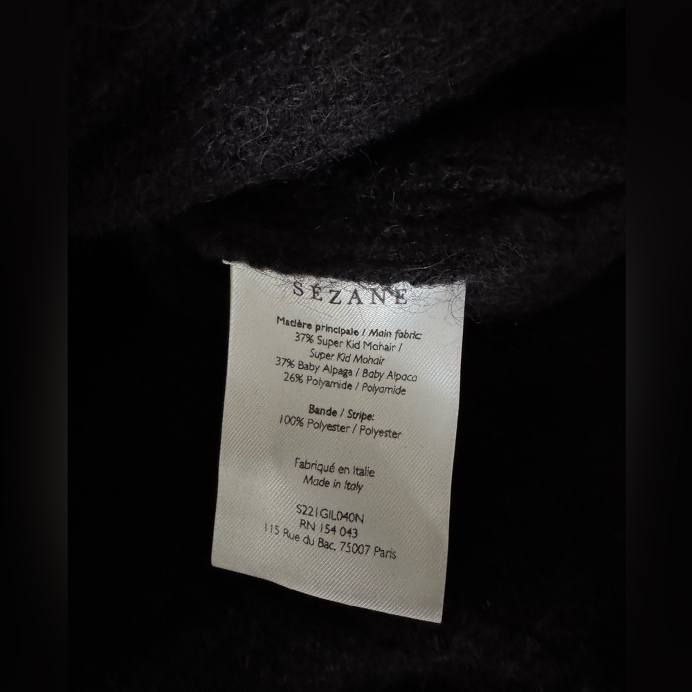 Sezane Gaspard Cardigan Black - Size XXS - Picture 5 of 5